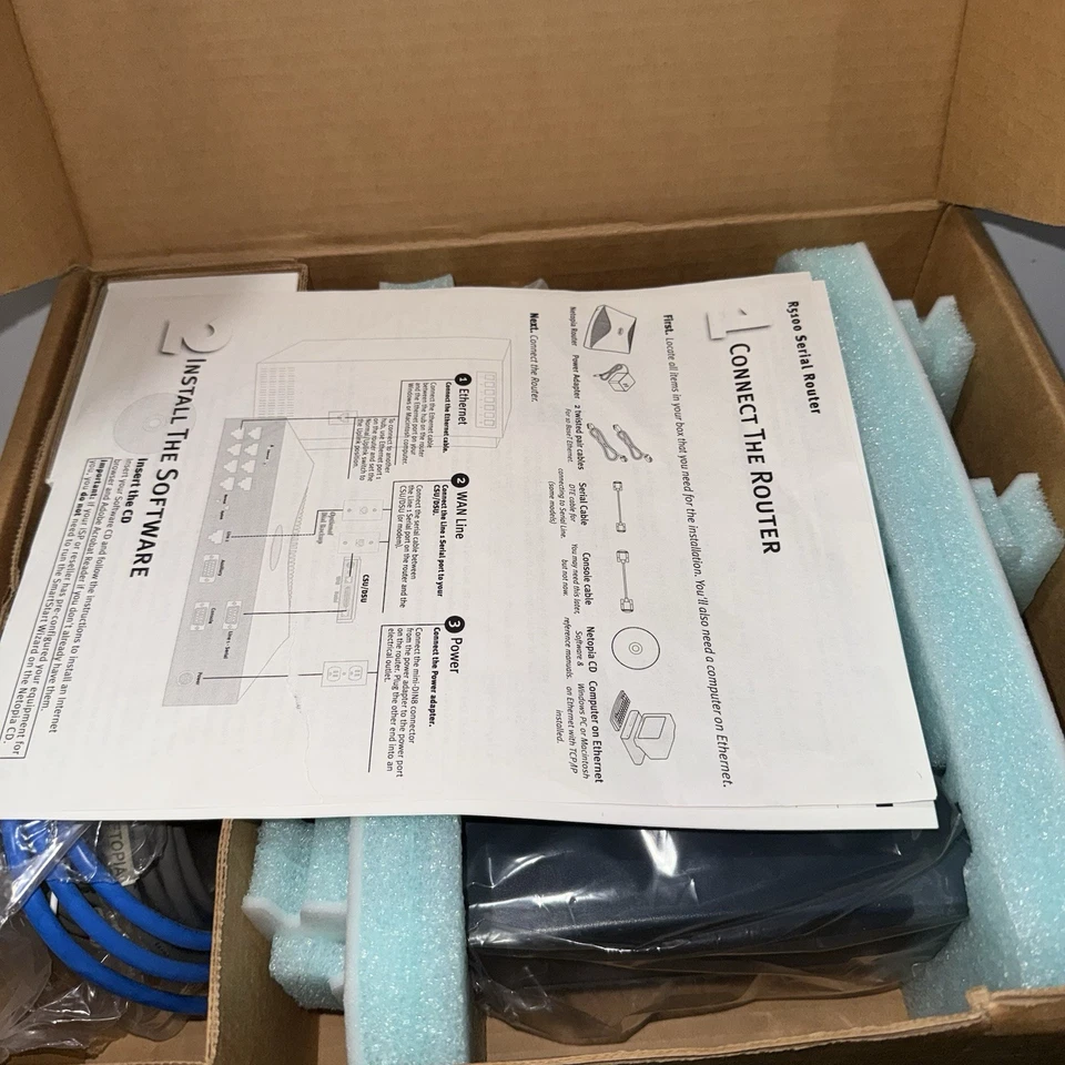 Netopia R5100 Serial RouterHub Firewall NE053 Open Box NOS Complete w/ Cables - Image 2 of 4