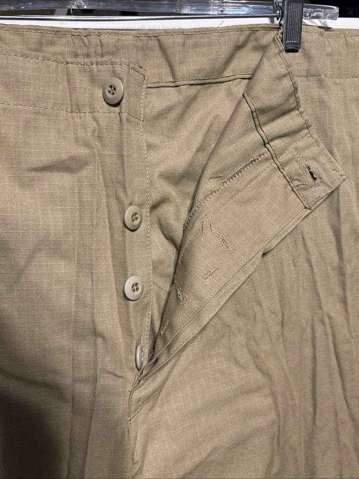 Комплект из 2 Tru-Spec мужской размер 3-XL обычный желтовато-коричневый рип-стоп брюки боковые карманы - Изображение 4 из 4