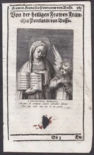 Frances Of Rome Holy Image Copper Engraving Sadeler 1613