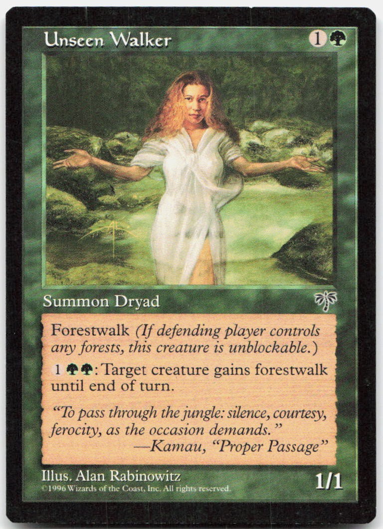 Unseen Walker Lightly Played Mirage Uncommon Magic: The Gathering