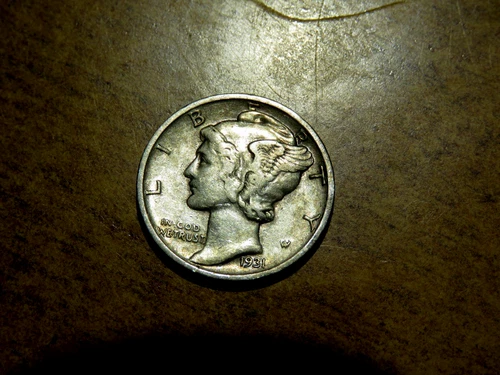 High Grade XF Better Date Problem FREE 1931-S Mercury Silver Dime DF3