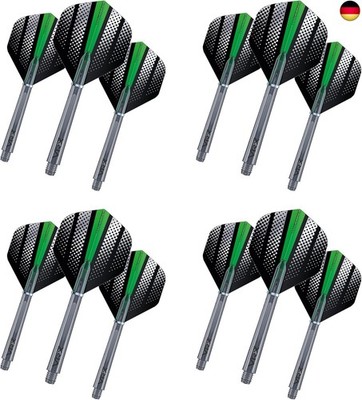 RED DRAGON Hardcore Flights and VRX Shafts (Stems) Combo Sets - 4 Sets Per Pack