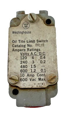 Westinghouse RRLVB Oil Tight Limit Switch 120V 10A Industrial Control Switch