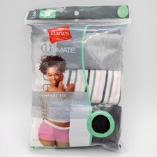 HANES BOXER BRIEFS SZ 8 XL Ultimate Comfort Flex Stretch Women 3-PACK Colors C19
