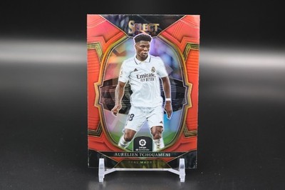 2022-23 Panini Select Soccer Aurelien Tchouameni #71 Red Prizm Real Madrid