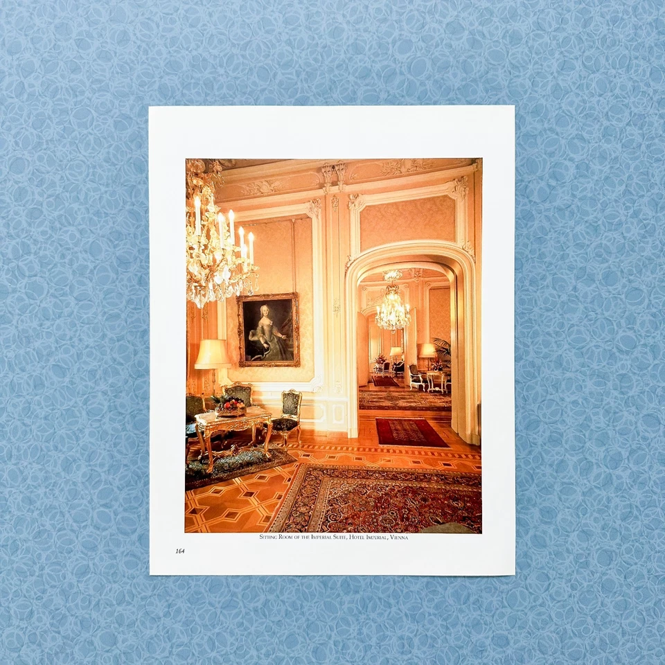 Отель Imperial Vienna реклама золотой книги Беверли-Хиллз 1980-х винтажный декор печати - Изображение 2 из 4