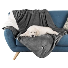 Waterproof Pet Blanket Collection– Reversible Throw Protects Couch, Car, Bed ...