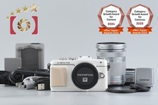"Count 4,444" Olympus PEN Lite E-PL7 White 16.1 MP EZ 14-42 40-150 Lenses