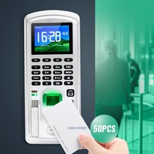 Fingerprint Time Clock And Access Control With 50pcs RFID Cards TCP/IP USB