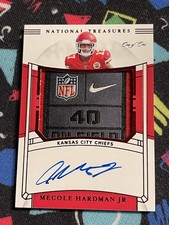 2019 National Treasures Mecole Hardman Rookie Patch Auto RPA Nike Shield 1/1