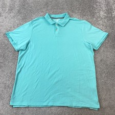 Old Navy Stretch Polo Shirt Men's 2XL XXL Short Sleeve Teal Cotton Blend Casual