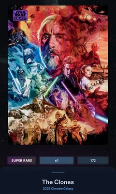 The Clones - Purple Refractor 1500cc Star Wars Card Trader Galaxy Chrome 2025