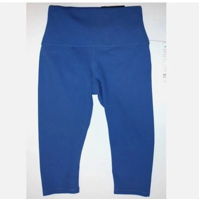 NWT RBX Active Soft Touch Women s High-Waisted Capri Leggings Royal Blue XS