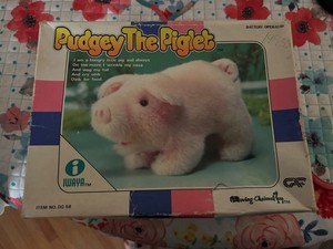 Pre Owned Pudgy the Piglet Vintage Walking Toy