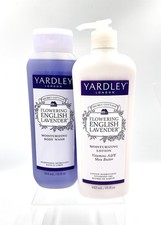 Lot Of 2 Yardley of London Flowering English Lavender Body Wash  Lotion vtg