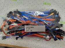 Quantity 50 - SATA DATA CABLES 8" - 12" - SATA Data Cables - Various Colors