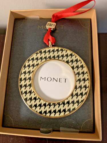 Monet 2021 Goldton Photo Frame Ornament 3,5" - Neu in Box - Bild 2 von 2