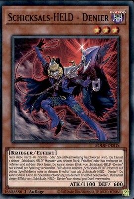 Yugioh BODE-DE018 - Schicksals-HELD - Denier - 1. Auflage
