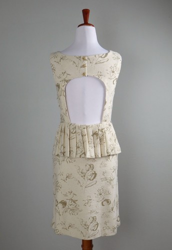 ANTHROPOLOGIE NWT $188 Moulinette Soeurs Floral Open Back Pencil Dress Size 6