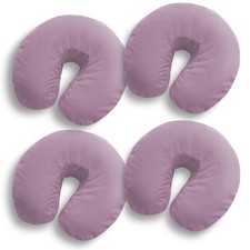4 Pk Fitted Microfiber Face Cradle Head Rest Covers for Massage Table - Lavender