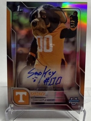 SSP 2025 Bowman Chrome University SMOKEY Mascot Auto #/5🔥