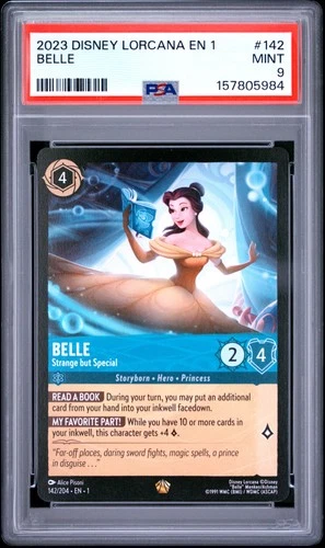 2023 DISNEY LORCANA EN 1-THE FIRST CHAPTER BELLE - STRANGE BUT SPECIAL PSA 9