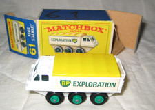 MIB 1966 Matchbox #61 Alvis Stalwart, White w BP Exploration in Orig "E" Box