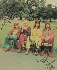 SWEET 1970s BAND BRIAN CONNOLY SINGER 2 X SIGNED FRAMED PHOTO BOGOF 8"� 6"�10 FP