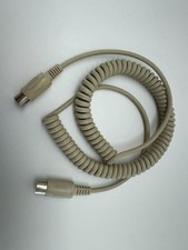 Vintage 5-Pin DIN AT Keyboard Coiled Extension Cable Cord Male to Female Retro P