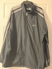 Nike Track Jacket Uomo XL Nero Full Zip Y2K Vintage Atletico Warmup Logo Swoosh
