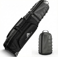 FIRED-UP Hard Top Golf Travel Bags for Airlines - 1680D Hard Case Golf Travel Ba