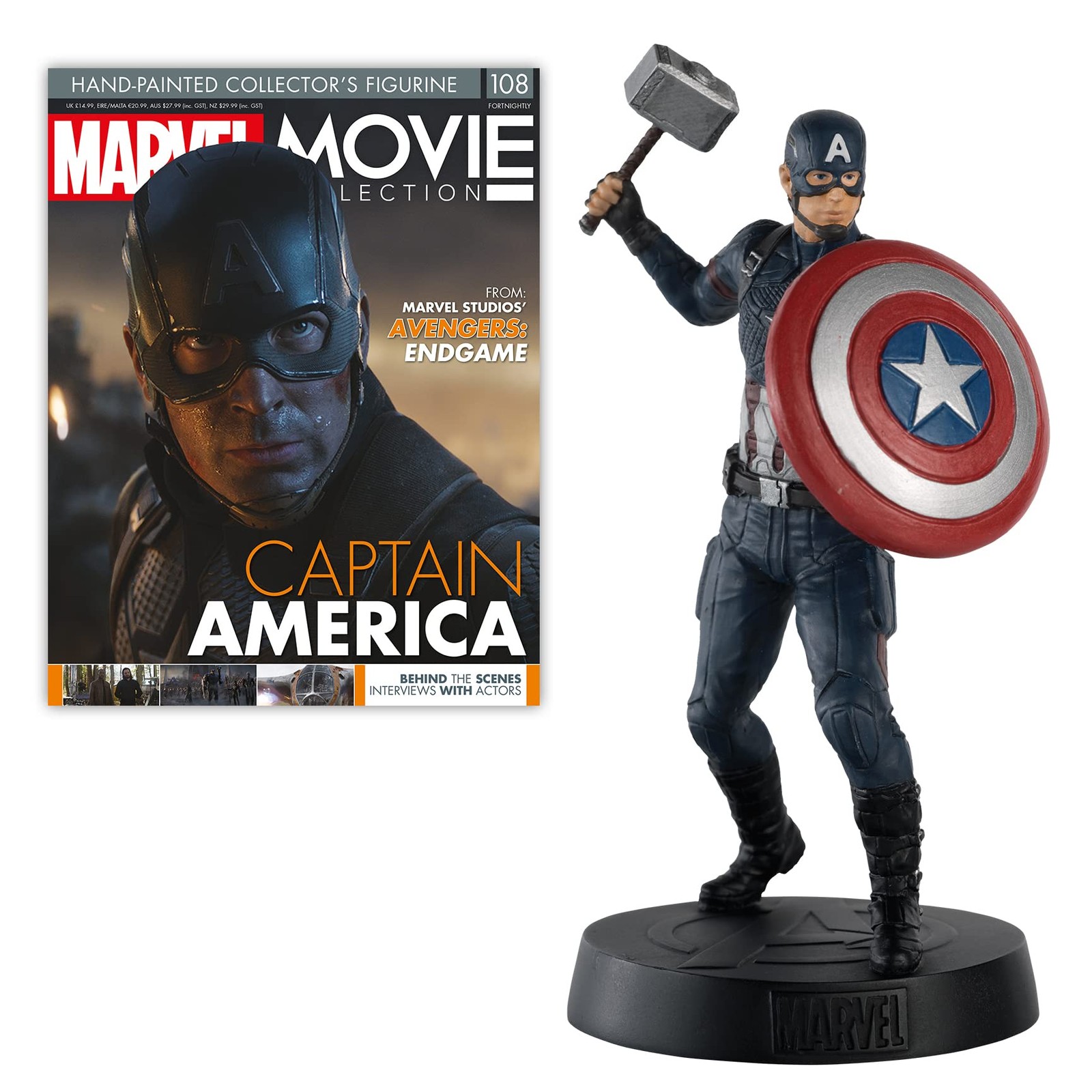 Коллекция Eaglemoss от Marvel - фигурка Капитана Америки (Мстители: Финал) Коробка
