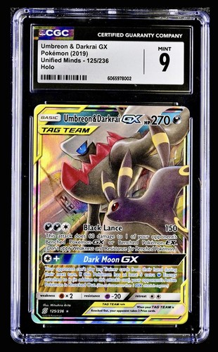 Umbreon & Darkrai-GX graded CGC 9 for sale on eBay