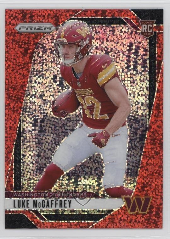 2024 Panini Prizm Rookies Red Sparkle Prizm Luke McCaffrey #367 17uv