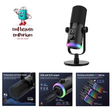 USB/XLR Gaming Microphone kit, Dynamic PC Mic for Podcasting Streaming, Compu...