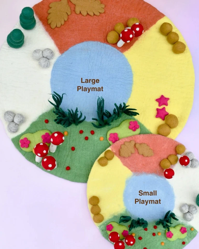 TARA'S TREASURES - Large Felt Play Mat Playscape- Four Seasons - Image 4 of 4