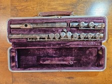 WT Armstrong 104 Silver Plated Concert Flute USA Matching Serials Original Case