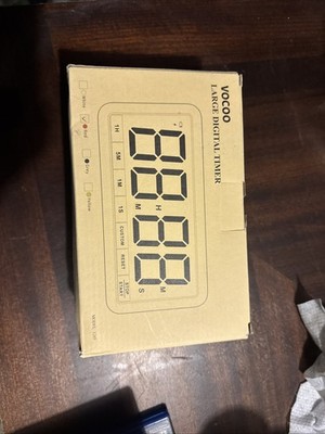 Vocoo Large Digital Timer Red 208*104*35.5 New In Box Never Used