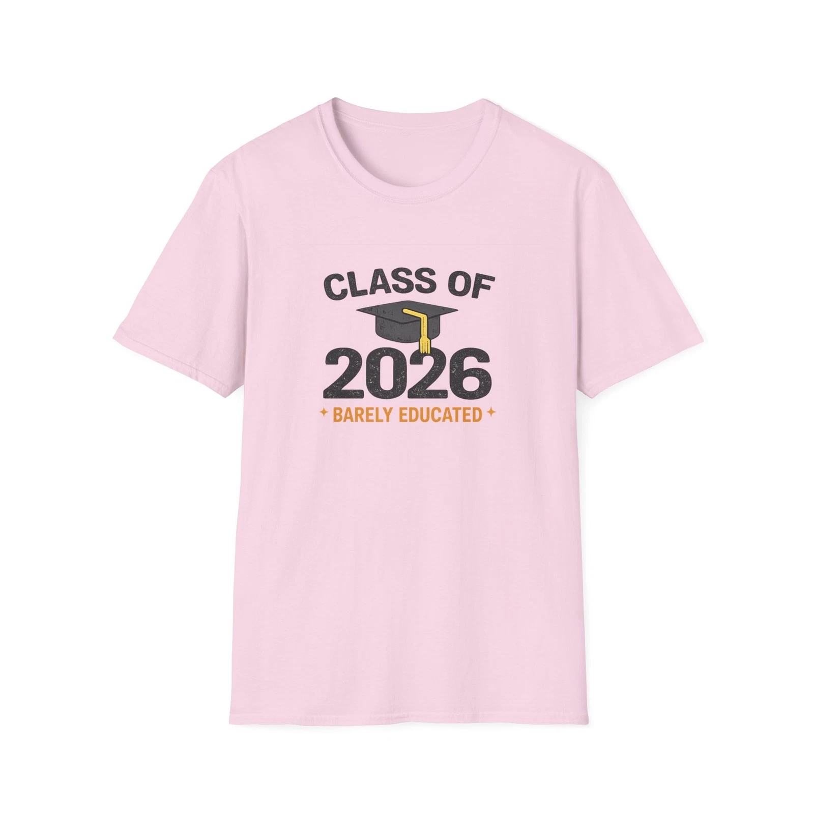 Class of 2026 Graduation T-Shirt | Barely Educated Cap Design