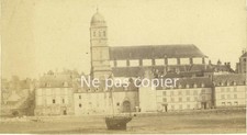 SAINT-SERVAN circa 1870 church boat seaside CDV Saint-Malo Brittany
