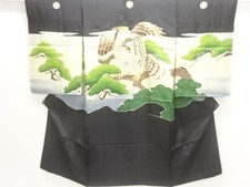 42341# JAPANESE KIMONO / ANTIQUE KIMONO FOR BOYS / SILK / HAWK