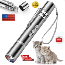 BEGRIM Cat Toys Laser Pointer Rechargeable 7 Adjustable Wand Red Light Pet