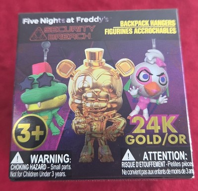 FNAF Security Breach Backpack Hanger Blind Box 24K Gold Plated Chase (Unopened)