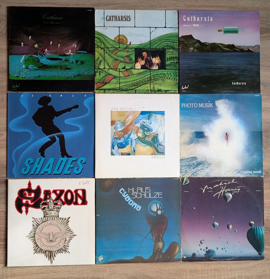 LOT vinyles 36 LP 33T ROCK PROG FOLK PSYCH Magma Zao Heldon Tiamat Catharsis  - Photo 2/4