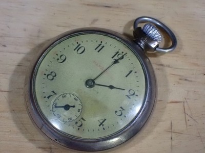 Vintage Bannatyne Dollar Wind Pocket Watch good balance From Waterbury Conn