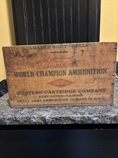 Western World Champion Ammunition Wooden Shipping Crate; East Alton IL