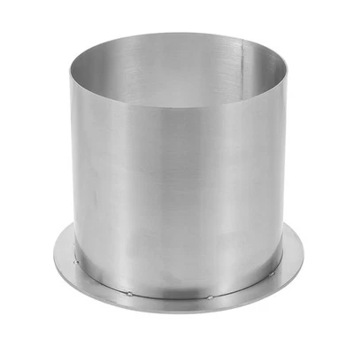 Goulotte à déchets ronde en acier inoxydable, avec œillets, porte-poubelle - Photo 1/4