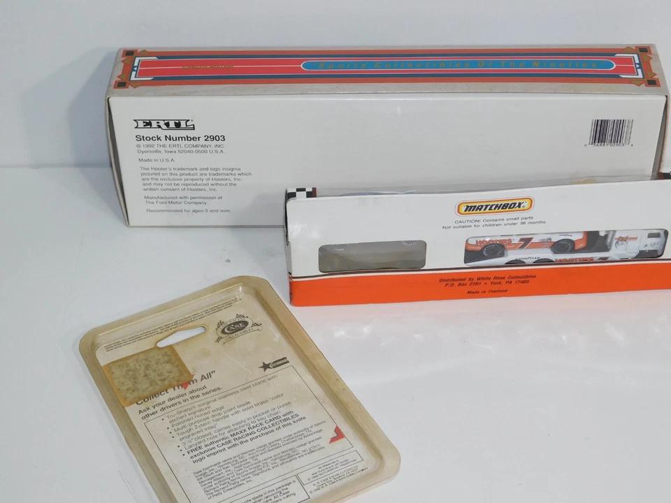 NASCAR лот Alan Kulwicki Hooters транспорт грузовик чехол нож спичечный коробок новый в коробке - Изображение 3 из 4