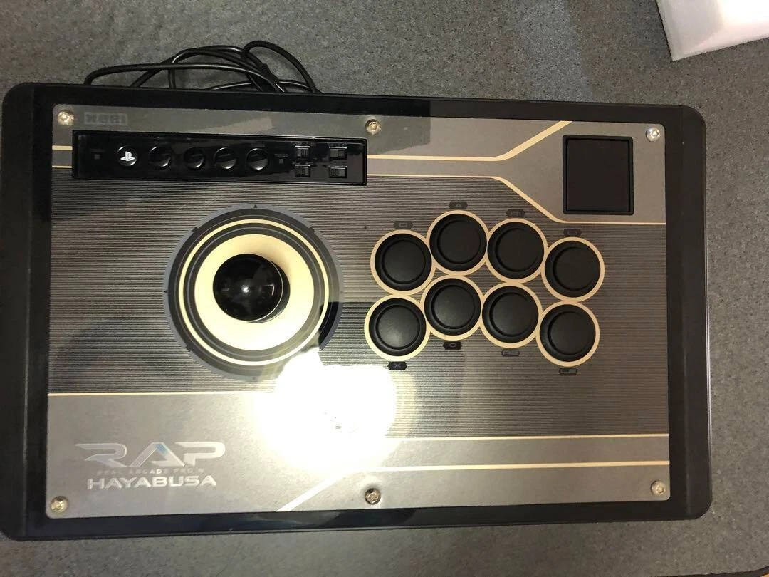 HORI Real Arcade Pro.N HAYABUSA PS4-092 Wired Black PS3 PS4 PC Tested Japan Used