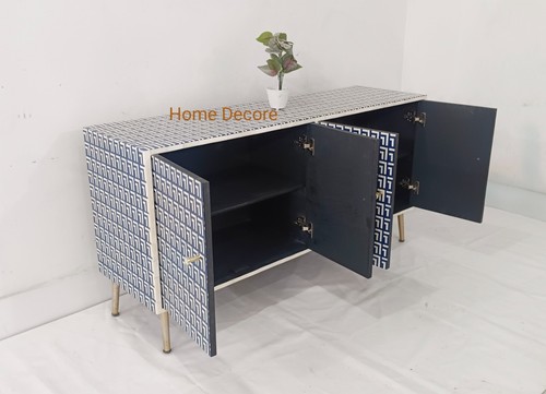 new handmade bone inlay media console, bone inlay furniture , bone inlay buffet - Picture 7 of 9